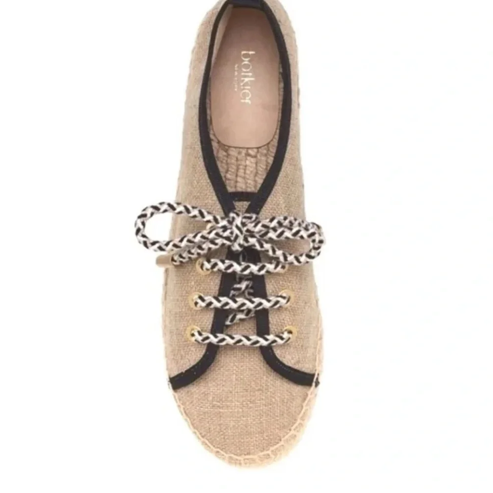 Botkier Women's Wren Oxford Espadrille Canvas Beige Espadrille Sneakers Size 7M